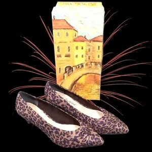 Bella Vita Leopard Super Suede Kitten Heel Pumps